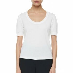 NEW Aritzia Babaton Townhouse Linen Sweater in White Size XS